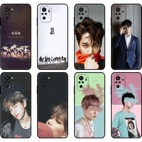 Black tpu Case For Xiaomi Redmi 9T Case Redmi Note 9T Note 10 Pro Case EXO BaekHyun XIUMIN LAY