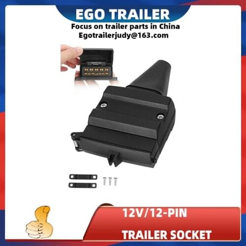 EGO TRAILER 12 Pin Flat Trailer socket Set Connector female Caravan Camper