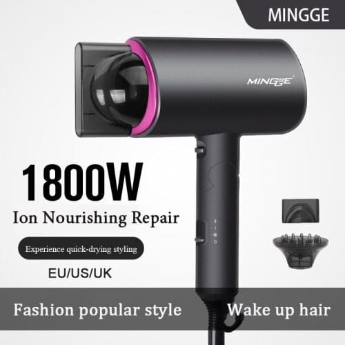 Electric Negative Ion Hair Dryer Thermostatic Hot Air Strong Wind Blower Domestic Foldable Hair Dryer Salon Pro Styling Tools