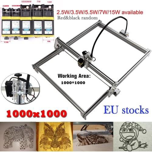 EU ship 15w laser cutting machine TTL PMW control 1*1m big area 5500mw laser engraving machine cnc laser carving machine