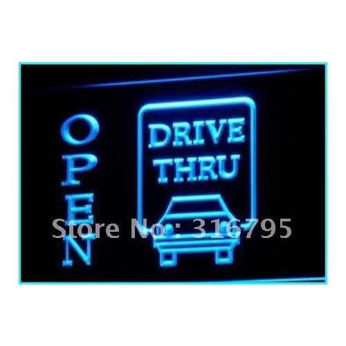 I145 OPEN Drive Thru Displays Motel LED Neon Light Light Signss On/Off Switch 20+ Colors 5 Sizes
