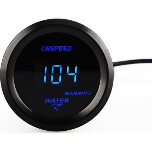 12V GM modified water temperature meter 2 inch (52mm) blue light digital water temperature meter black case