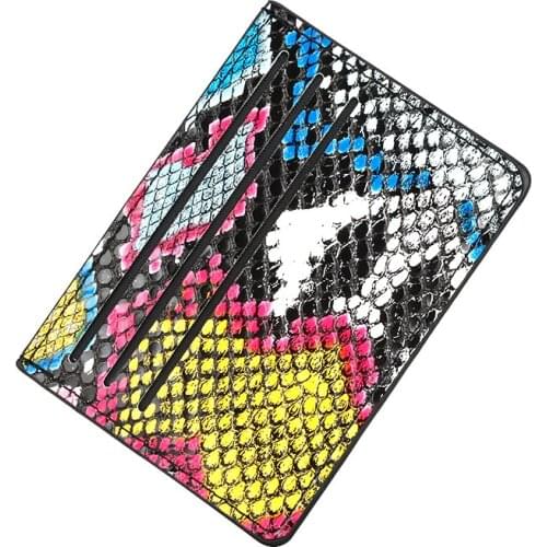 Snake Print Card Holder PU Leather Card Wallet Compact Bank Card Credit Card Money Bag Wallet Coin Purse Women Wallet