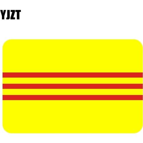 YJZT 14.8CM*9.8CM Creative South Vietnam Flag Car Sticker Reflective Decal PVC 6-0421