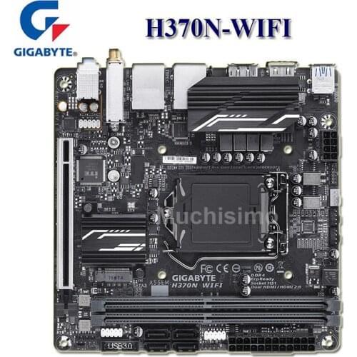LGA 1151 Gigabyte H370N-WIFI Motherboard 8th-Generation i7 i5 i3 DDR4 32GB PCI-E 3.0 PCI-E X16 HDMI-Compatible M.2 Desktop H370