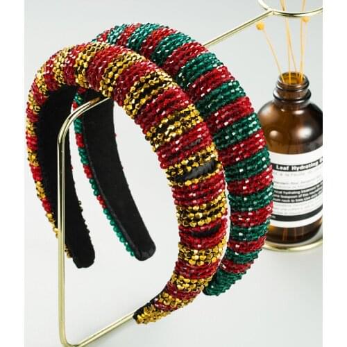 Fashion Baroque Shining Full Color Crystal Headband Womens Luxury Gorgeous Rhinestone Headband Womens Party Hair Accessories