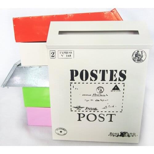 Fashion Vintage Rustic Iron-mail Multicolor Mailbox Newspaper Boxes Newspapers Milk Mailboxes Household