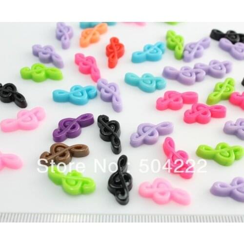 Set of 120pcs lovely musical notes assorted resin Cabochon for Kawaii Decoden DIY Projects 15mm-SZ0392