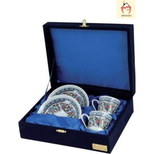 Turkish Coffee Cups With Saucers 4 pcs with box Ceramic Cup Set Espresso Kitchen Party Drink Ware Home Decor Creative Gifts