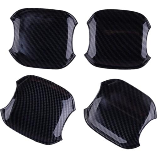 DWCX 4Pcs ABS Carbon Fiber Style Car Door Handle Bowl Cup Cover Trim Fit for Subaru Forester 2019 2020 Styling
