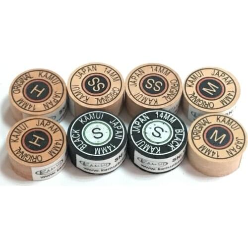 Single 1pc original Japan Kamui tips brown/black 14mm Billiard cue tips SS/S/M/H imported Pool tips Billiard accessories