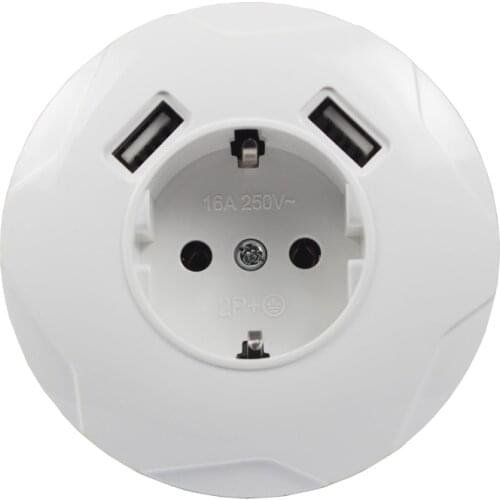 USB Wall Socket charger Free shipping Double USB Port 5V 2A usb wall outlet high quality white color LLC-01