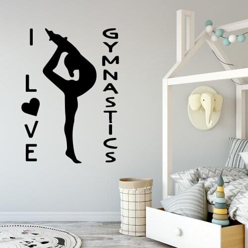 Wall Decorations For Girls Room Girls Gymnastics Gymnastics Art Vinyl Detachable Wall Stickers Wall Stickers Mural Wall Stickers