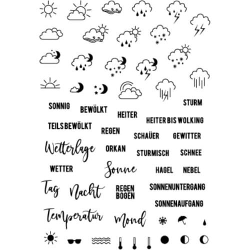 German Weather Meter Clear Silicone Stamp Seal for DIY scrapbooking photo album Decorative clear stamps A325