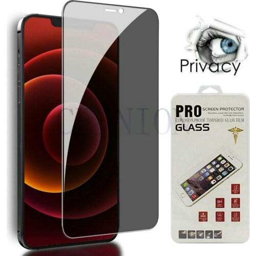 New Anti-Spy 9H Privacy Glass Silk-Screen Protector for iPhone 12 pro max mini 11 X Xs Max Xr 8 7 Plus 100pcs plastic retail