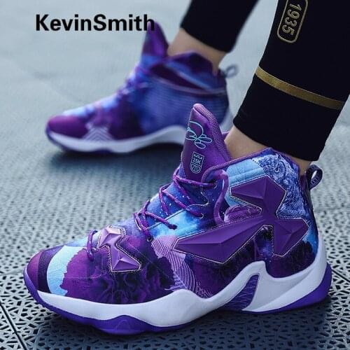 High Top Boys Men Basketball Shoes Mens Cushioning Light Basketball Sneakers Men Zapatos Hombre Breathable Outdoor Sports Shoes