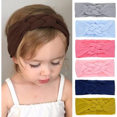 1Piece Sweet Candy Color Knot Headband For Kids Girls Elastic Hair Band Newborn Baby Broadside Turban Headwear Hair Accessories