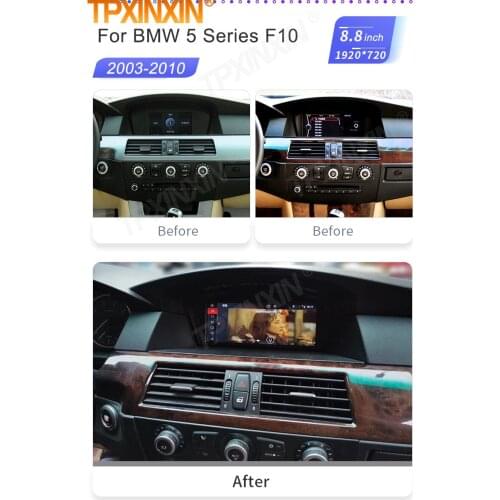8.8Inc 128G Carplay Android 10 Radio Receiver For BMW 5GT Series F10 2003 2004 2005 2006 2007 2008 2009 2010 Recorder Head Unit