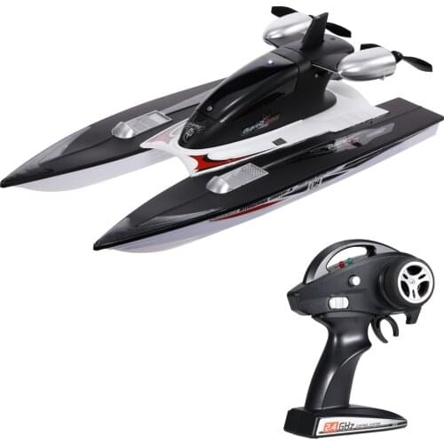 FY616 RC Boat 2.4G Remote Control Racing Boat 20km/h High Speed 2CH Remote Control Boat 15Mins Playing Time RC Toys for Kids