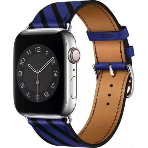 Leather strap for Apple watch 6 5 4 SE band 44mm 40mm Head layer cowhide replacement bracelet strap for iwatch 3 2 1 42mm 38mm