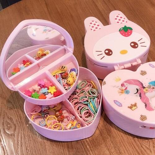 1 Set Baby Girls Cute Cartoon Flower Scrunchies Rubber Bands Hairpins Children Lovely Ornament Hair Clips Kids Hair Accessories