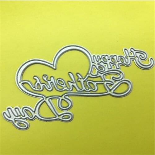 Happy Father Day Greeting Cutting Dies Cards Scrapbooking Die 3D DIY Scrapbooking Die Photo Invitation Cards Decoration