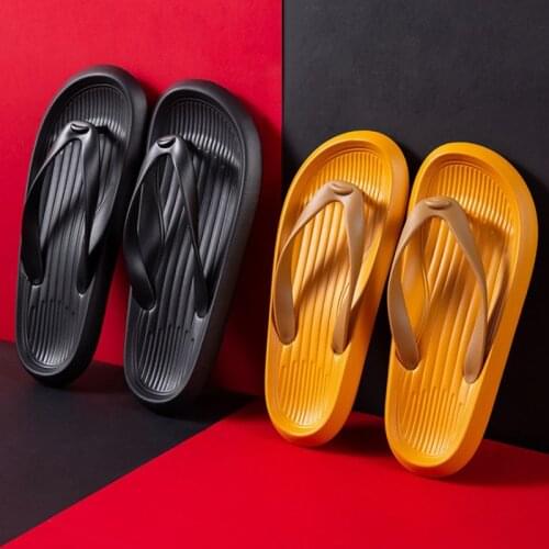 Women flip flops slippers summer 2021 Sandals beach Slippers Non-slip Rubber Fashion Outdoor Casual soft Shoes Bath yellow