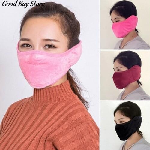 2 in 1 Warmer Earmuffs Autumn Winter Ear Cover Outdoor Skiing Skating Keep Warm Headband Thicken Plush Cycling Earflap Cap Fur