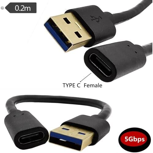 USB 3.1 Type C Female To USB 3.0 Male Port Adapter Cable USB-C To Type-A Connector Converter For Macbook Android Mobile Phone