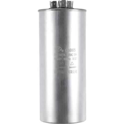 Uxcell Dual Run Capacitor Round CBB65 70/7.5uF 450V AC w Terminal for Air Conditioner