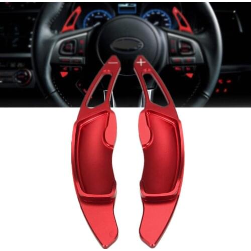 2pcs Shift Paddles Left&Right Red Aluminium Alloy Steering Wheel Shift Paddle Extension Decoration Cover Suitable For Most Cars