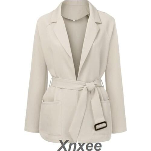 Women Long Sleeve Fashion Oversize Jacket Ladies autumn outwear overcoat female Xnxee
