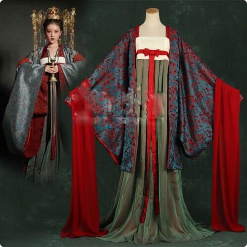 2 Designs Wide Sleeve Hanfu Costume for Women Traditional Chinese Style Costume for TV Play Soul Ferry LinHunBaiDu Huang Quan