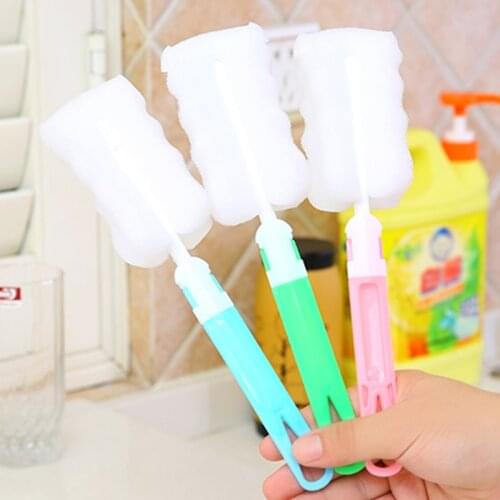 1/2/3/4 PC sponge cup brush thermos cup cleaning brush long handle detachable glass cup brush bottle cleaning brush random color