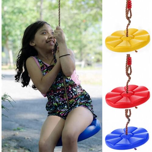 1PC Children Swing Disc Toy Seat Kids Swing Round Rope Swings Outdoor Playground Hanging Garden Play Entertainment Activity