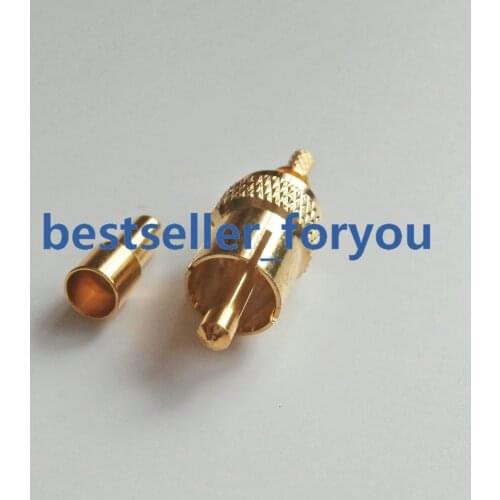 1Pcs RCA Plug Male Crimp For RG174 RG316 LMR100 Cable Straight RF Connector