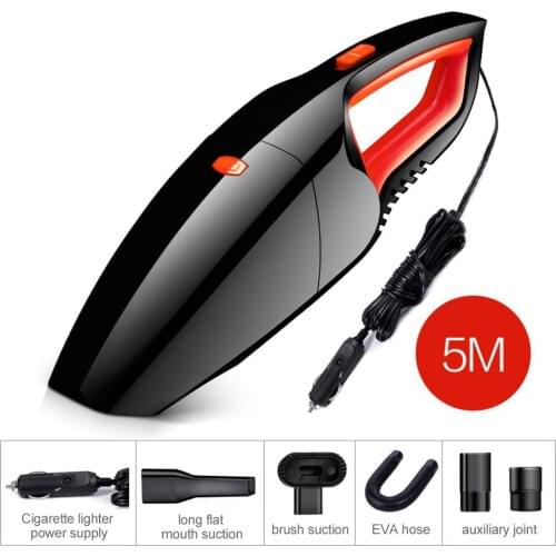 120W Strong Power Car Vacuum Cleaner Handheld With 5M Extension Cord Applicable to 12V Cigarette Lighter Car Auto Accessories