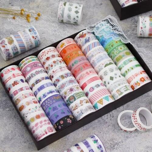 60 Rolls Kawaii washi tapes tape set Korean cartoon Decorative Masking tape Scrapbooking Stationery