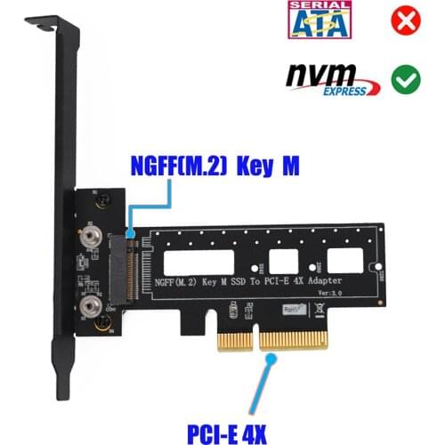 M.2 NGFF PCI-e nvme SSD to PCI Express 3.0 x4 Host Adapter with heatsink Support PCIe Gen3 x4 M.2 SSD to PCIe X4 adapter