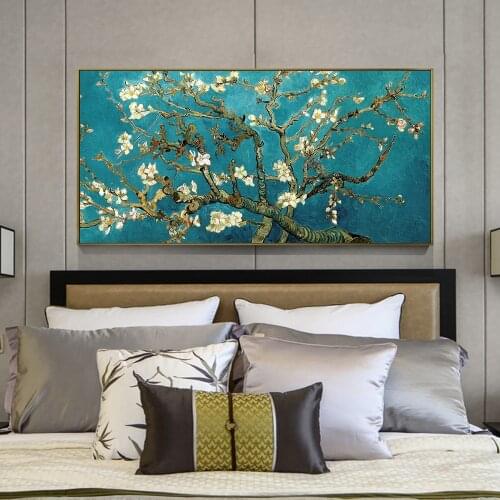 Full Diamond 5D Diamond Painting Van Gogh Blooming Apricot Landscape DIY Mosaic Abstract Art Cross Stitch Gift Home Decoration