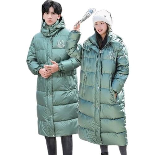 Glossy Cotton-padded Long Winter Jacket And Coat For Women 2021 Korean Style Loose Plus Size Clothing Thick Parkas Womens Coats