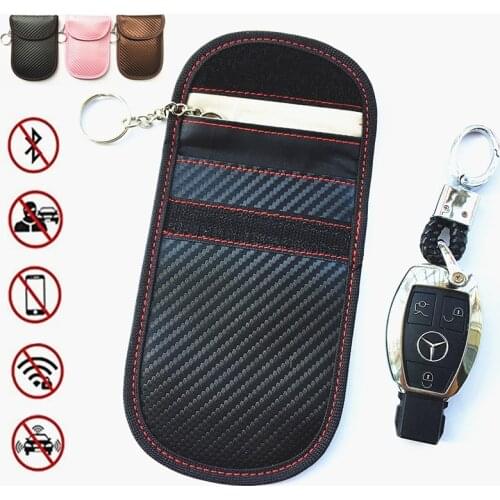 3-Color Faraday Car Key RFID Signal Blocking Bags Credit Card FOB Shielding Blocker Cage Pouch For Keyless Car Japan Hot BAG1026