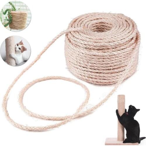 DIY Sisal Rope for Cat Tree Cat Scratching Post Toy Climbing Replacement Furniture Binding Rope Cat Sharpen scraper Claw Rope