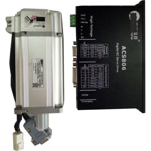 AC 400W 3000RPM Servo Motor Driver kit ACM604V60-01-1000 1.27N.m + ACS806 Driver With encoder & Motor Cable