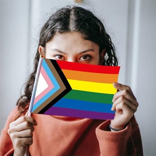 Pack Gay Pride Flags Easy To Hold Mini Small Rainbow Flags With Flagpoles For Rainbow Pride Parade Festival