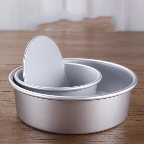 Aluminium Alloy Cake Mould 2/4/5/6/7/8/10/12/14/16 Inch Chiffon Cheese Round Cake Model Happy Birthday Baking Accessories Molds