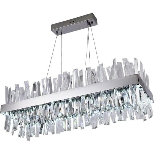 Luxury Design Modern Crystal Chandelier LED light AC110V 220V Lustre Cristal Chrome Dining Room Living Room Lamp