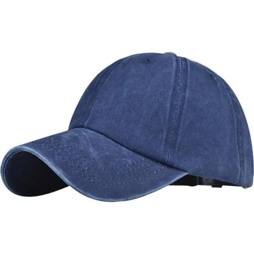 Summer Baseball Caps Vintage Solid Color Adjustable Anti UV Outdoor Sports Ponytail Hat Baseball Cap Unisex