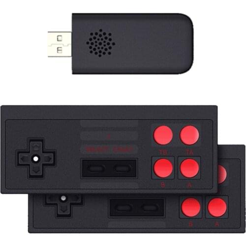 Mini Game Console USB Handheld TV Video Game Console Built-in 620 Classic Games Support AV Output with 2 Wireless Controllers