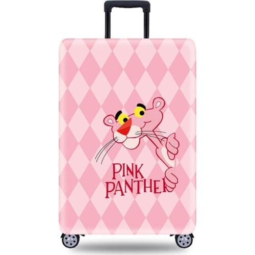 New 3D Pink Panther Protective Cover Stretch Fabric Luggage Protective Cover Trolley Case Travel Case Cover Travel Accessories C